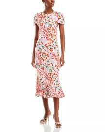 RHODE Lulani Floral Print Midi Dress Bloomingdales at Bloomingdales